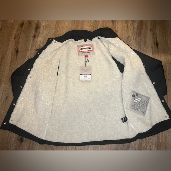 NWT Hunter Men’s Shell Jacket With Sherpa Fleece Lining Black Size Small - Picture 7 of 12